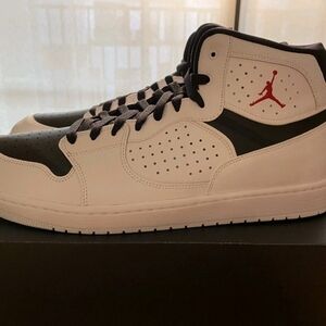 Jordan Men's White, Black, and Red Sneakers